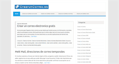 Desktop Screenshot of crearuncorreo.es